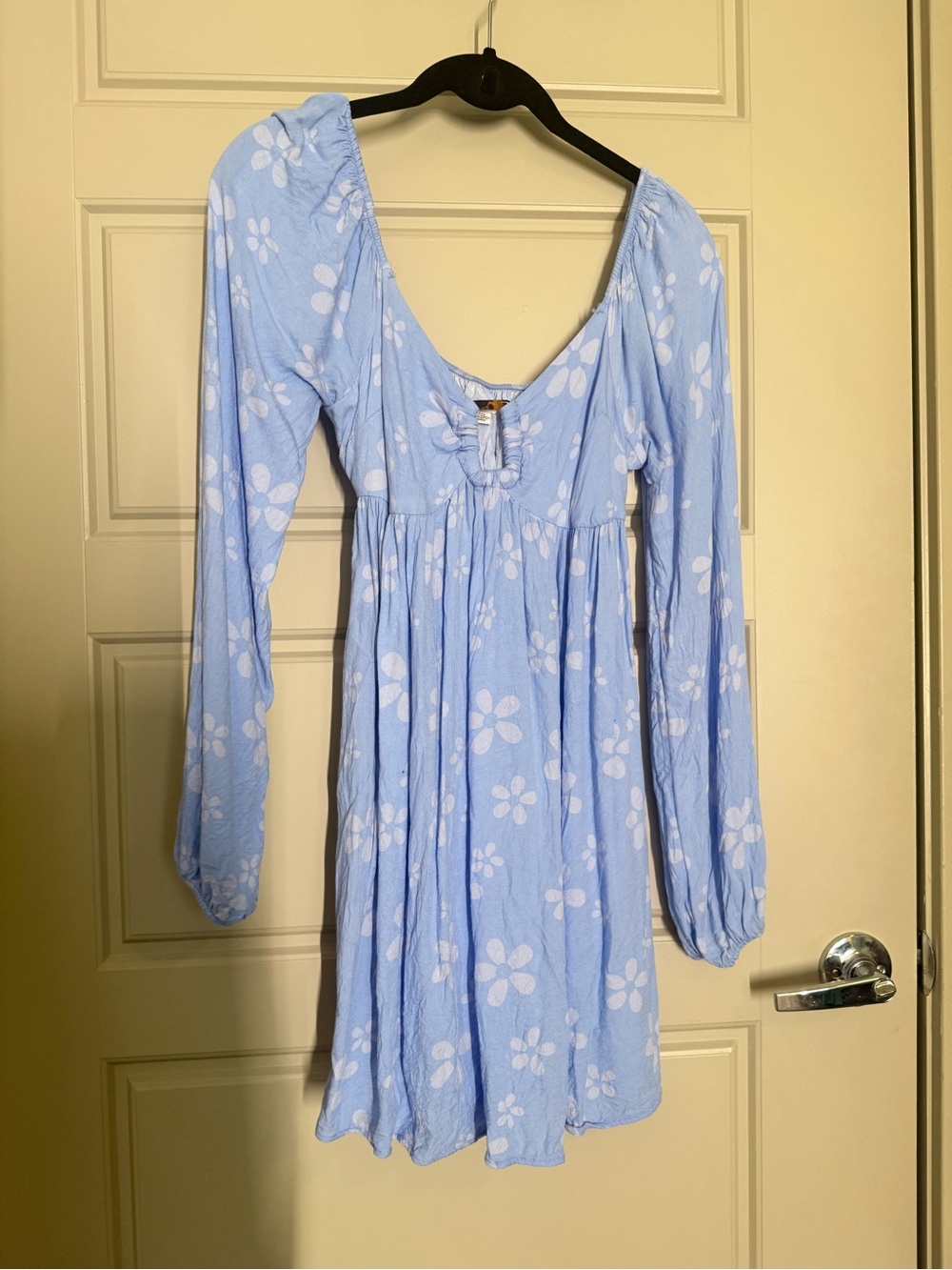 American Eagle Outfitters Light Blue Floral Mini Dress